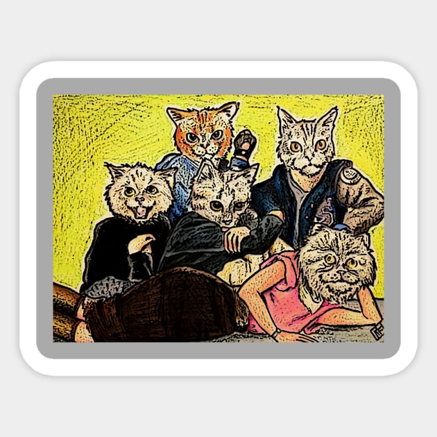 Sincerely Yours, The Kitten Club Sticker by ckrickett